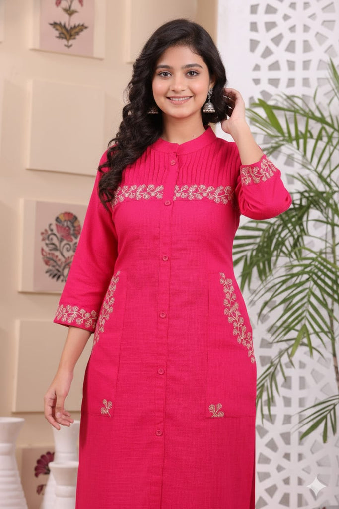 PINK EMBROIDERED — Kurta Set