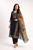 BLACK PRINTED FESTIVE — Kurta Set With Dupatta