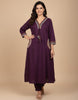 DEEP PLUM EMBELLISHED — Kurta Set