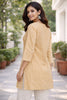 Beige Embroidered Short Kurti for Women