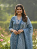 BLUE PRINTED — Blue Printed Suit Set with Dupatta
