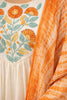 IVORY FLORAL WITH ORANGE — Kurta Set With Dupatta