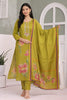 Mehndi Green Kurta Pant Set with Floral Work and Dupatta