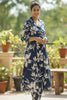NAVY FLORAL — Navy Blue Floral Kurta Set