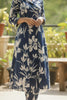 NAVY FLORAL — Navy Blue Floral Kurta Set