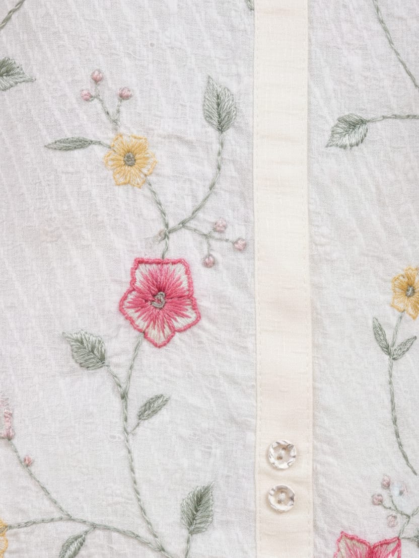 Off-White Floral Kurta Set for Women | Dora & Masters - Dora & Masters