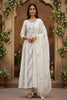 OFF WHITE LILAC EMBROIDERED — Kurta Set With Dupatta