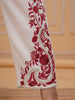 OFF-WHITE RED EMBROIDERED — White Kurta Set