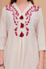 OFF-WHITE RED EMBROIDERED — White Kurta Set