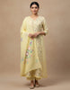 PASTEL YELLOW FLORAL — Kurta Set With Dupatta