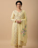 PASTEL YELLOW FLORAL — Kurta Set With Dupatta