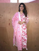 PINK FLORAL PRINT — Kurta Set With Dupatta
