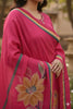 Pink Kurta Pant Set with Floral Work and Dupatta