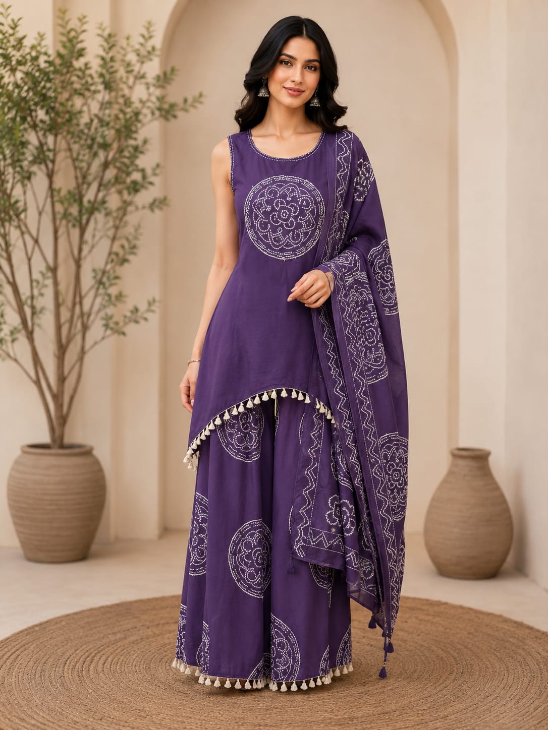 PREMIUM COTTON PURPLE SUIT - Dora & Masters