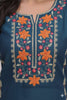 Teal Blue Embroidered Kurta Pant Set
