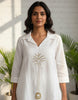 WHITE EMBROIDERED — White Kurta Set