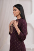 WINE EMBROIDERED — Wine Embroidered Kurta Set
