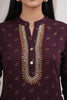 WINE EMBROIDERED — Wine Embroidered Kurta Set