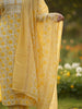 YELLOW FLORAL — Yellow Printed Kurta Set with Dupatta
