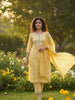 YELLOW FLORAL — Yellow Printed Kurta Set with Dupatta